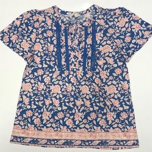 Lucky brand short sleeve blouse size medium
